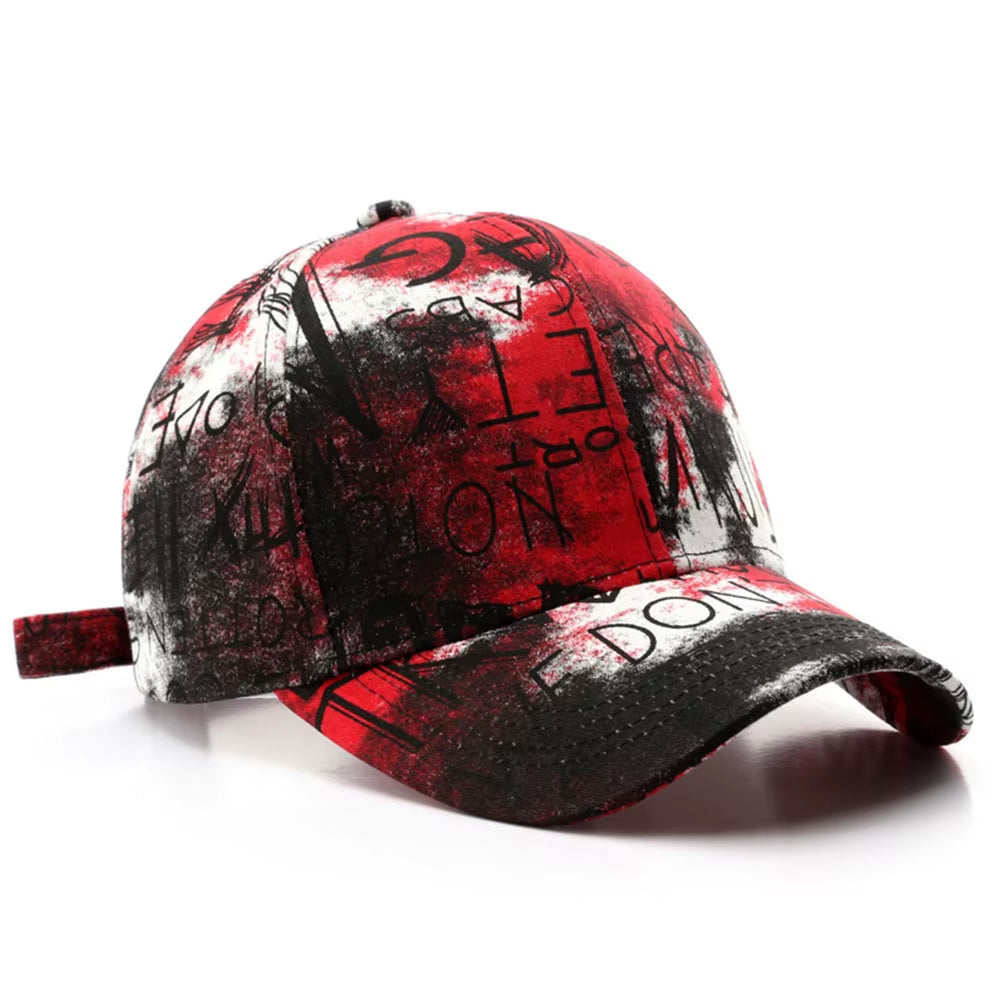 Red Purple Street Graffiti Pattern Baseball Hats for Men Summer Stylish Women Hat Snapback Hip Hop Cap Gorras Hombres 2025